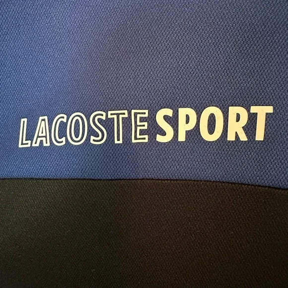 Lacoste Sport‎ Ultra Dry Colorblock Crew Neck Shirt Blue Black White 2XLB